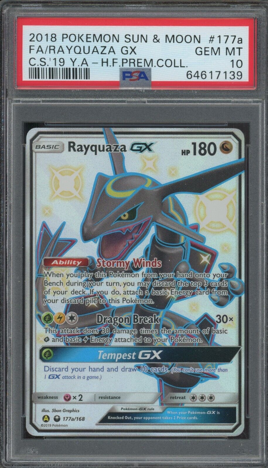 Shiny Rayquaza GX Promo card from Hidden Fates - Pokemon TCG