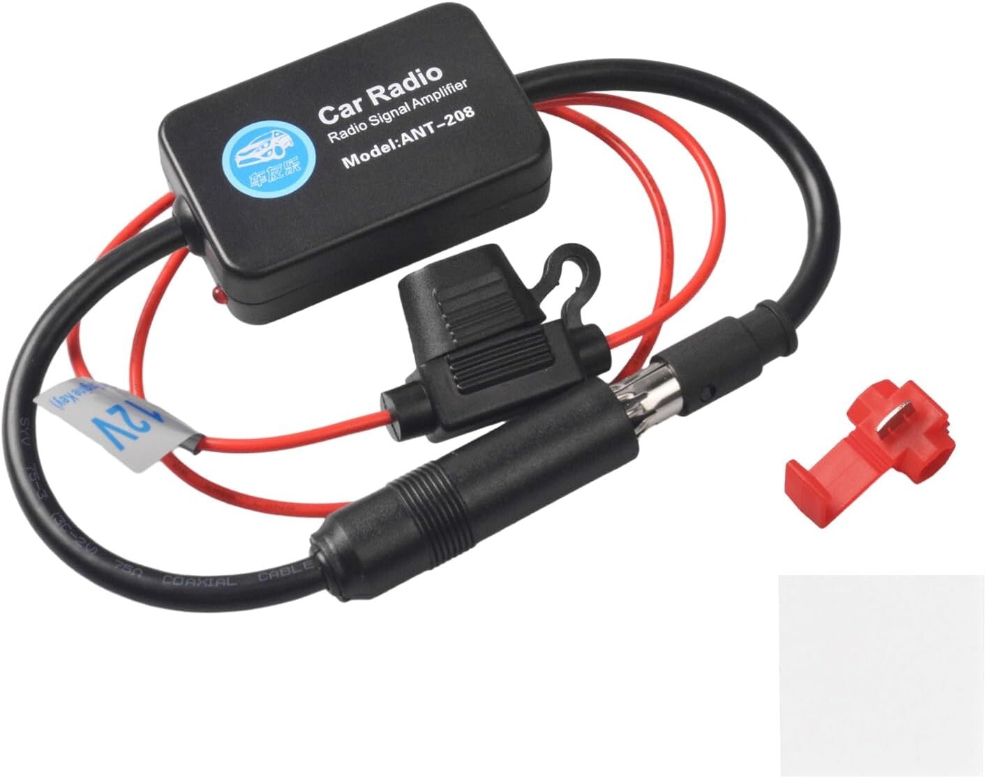 Amplificateur de signal d'autoradio 12V booster antenne voiture AM/FM universel