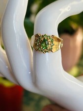 14k Yellow Gold Tsavorite Garnet Ring Size 5.75
