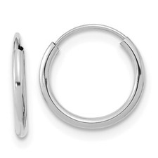 14k White Gold Madi K Endless Hoop Earrings GK566