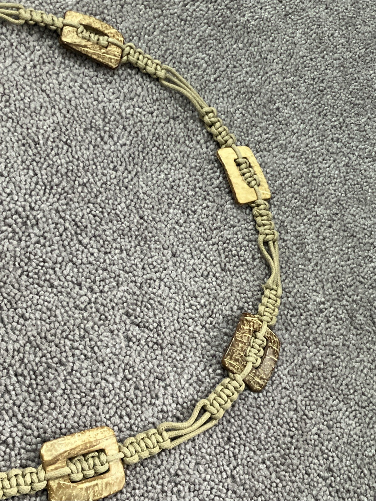 WOMAN’S UNIQUE BOHO MACRAMÉ/RECTANGLE COCONUT BEA… - image 7