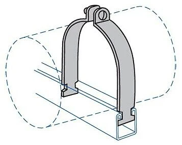 HAYDON C-1104_2IN, Strut Pipe Clamp, 2", 2.197 to 2.375" OD, EG, 1pc