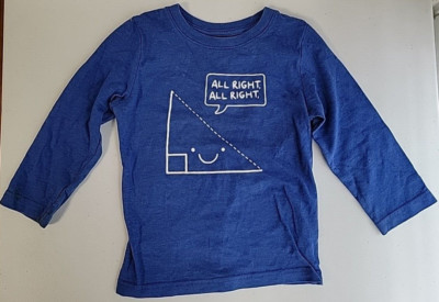 Cat & Jack Boys 2T All Right All Right Shirt Triangle