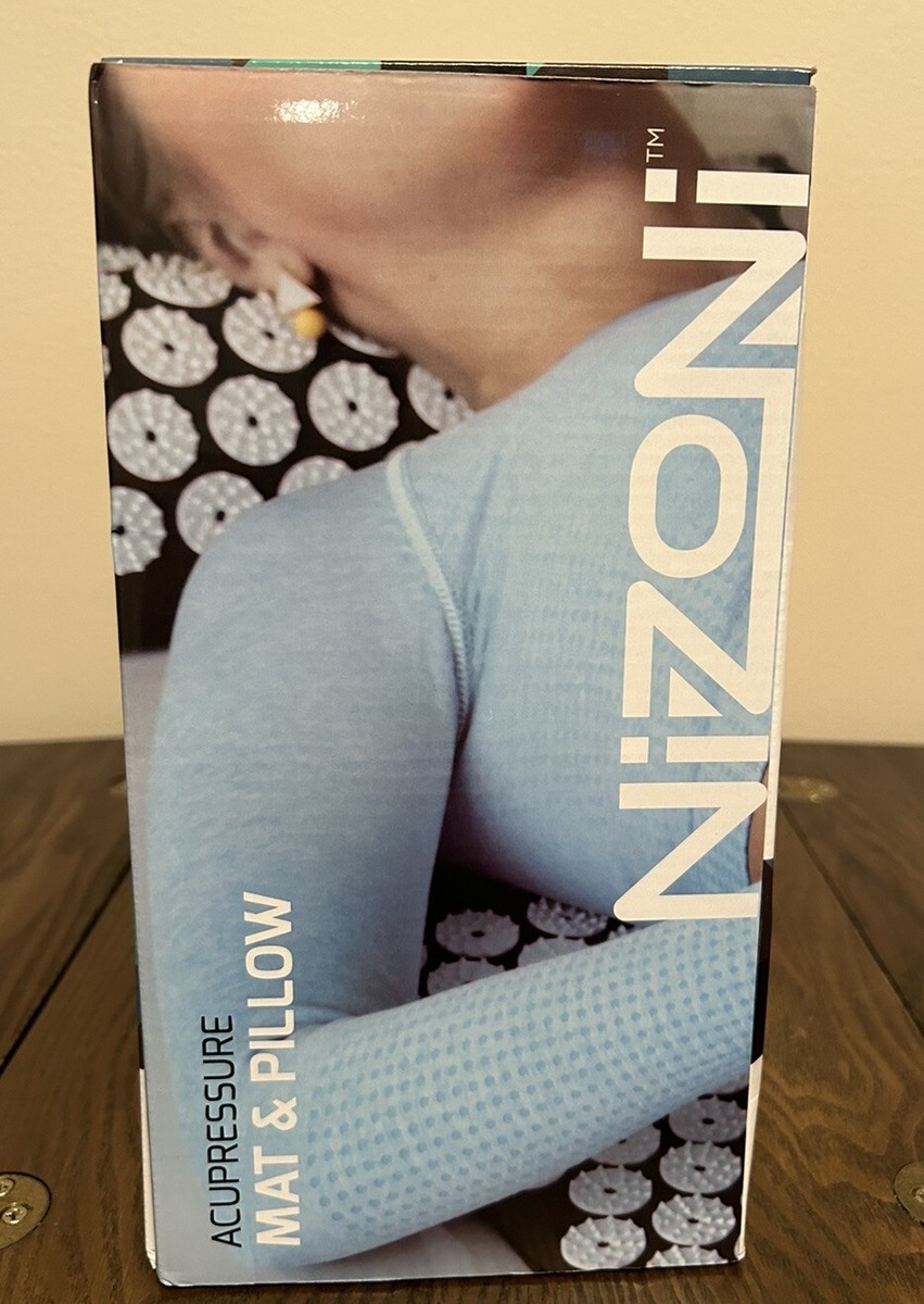 NIZONI Neck and Back Pain Relief Acupressure Mat and Neck Pillow