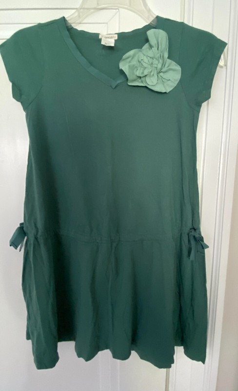 Crewcuts girls dress, size 8; green; 100% cotton; good condition