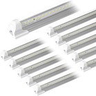10 Pack Led Shop Light 4Ft 42W 5000K Daylight White Linkable Integrated Fixture