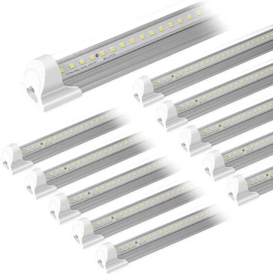 SZHLUX 10 Pack LED Shop Light 4FT 42W 5000K Daylight White Linkable Integrated Fixture