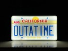 RITORNO AL FUTURO  TARGA Luminosa 3D DE LOREAN: OUTATIME LOGO LIGHT Box  LIGHTED