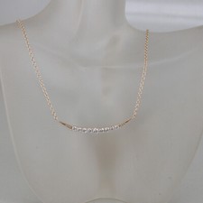 Collier in 750/18k Rotgold mit Brillanten 0,53 ct TW/si, 41 und 44 cm
