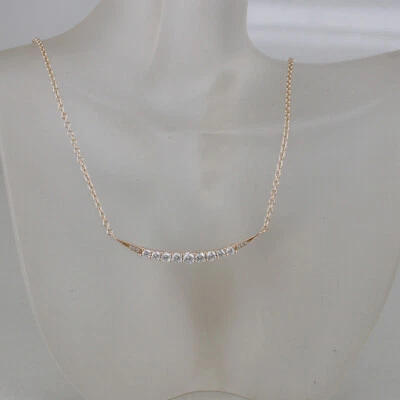 Collier in 750/18k Rotgold mit Brillanten 0,53 ct TW/si, 41 und 44 cm - Bild 1 von 4