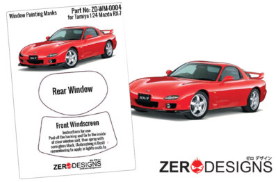 Zero Paints 1/24 RX-7 FD3S Window Pre-Cut Painting Masks for Tamiya kits