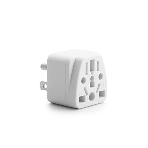 US Travel Plug Adapter  Eu/Uk/Au/In/Cn/Jp/Asia/Italy/Brazil to USA Type B Grou - Picture 1 of 5