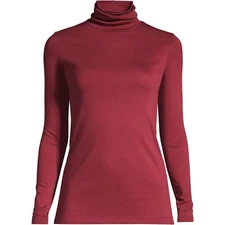 Lands End Women's Supima Cotton Long Sleeve Turtleneck 419585