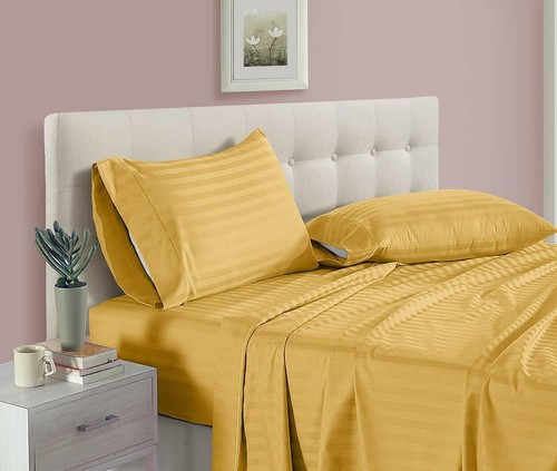 Luxurious Flat Sheet+2 Pillow Case 1000TC Egyptian Cotton Queen Multi Colors - Picture 65 of 170