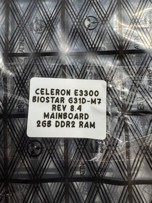 Biostar G31D-M7 Motherboard with Intel E3300 CPU and 2GB of DDR2 RAM