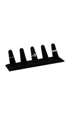 SSWBasics 5-Finger Black Velvet Ring Display 8 in L x 2 in W x 2 1/4H 