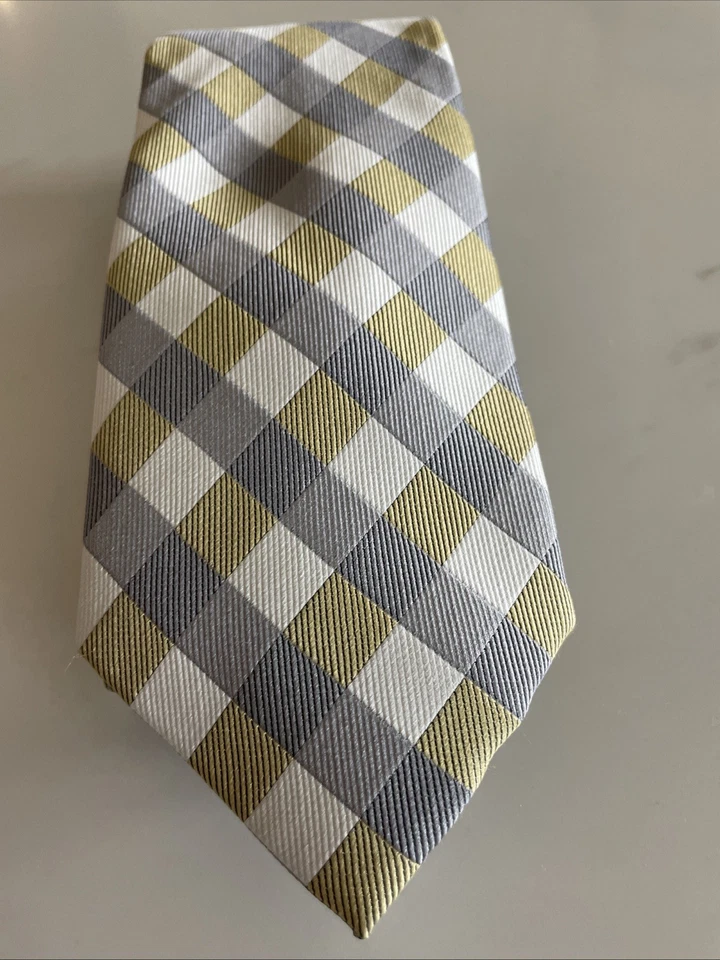 Donald J Trump Checked Silk Tie Signature Collection - Image 4 of 4