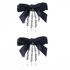 2Pcs Skeleton Hand Hair Clips with Bowknot - Cute Skull Claw Hairpins for Girls,