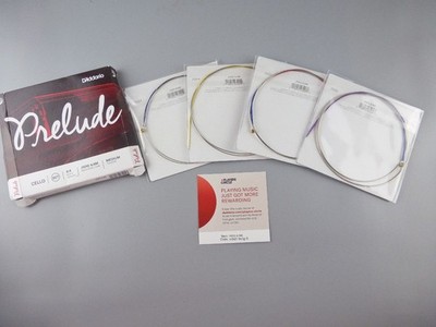 D'Addario Prelude Cello String Set, 4/4 Scale, Medium Tension - New