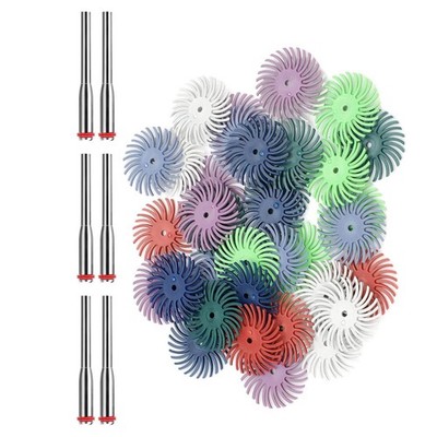 48PCS 80-2500# Diamond Radial Bristle Disc Kit Metal Wood Resin Detailed Finish