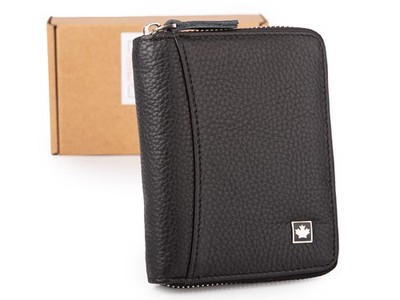 WILD Things Only Herren Geldbörse schwarz RFID, Ledertasche mit Reißverschluss