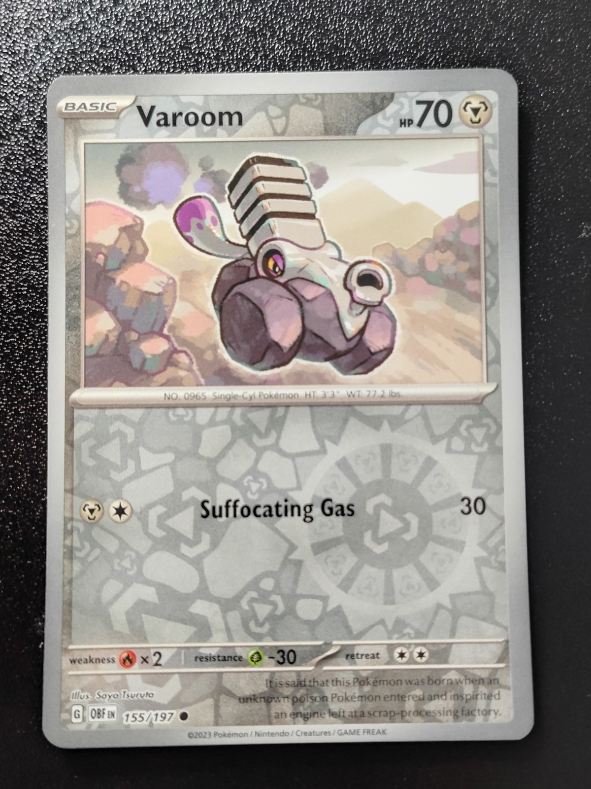 Pokemon Obsidian Flames Varoom Reverse Holo Common Card 155/197 NM