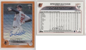 2022 Topps Chrome Rookie Orange Wave Refractor /25 Spenser Watkins Auto RC