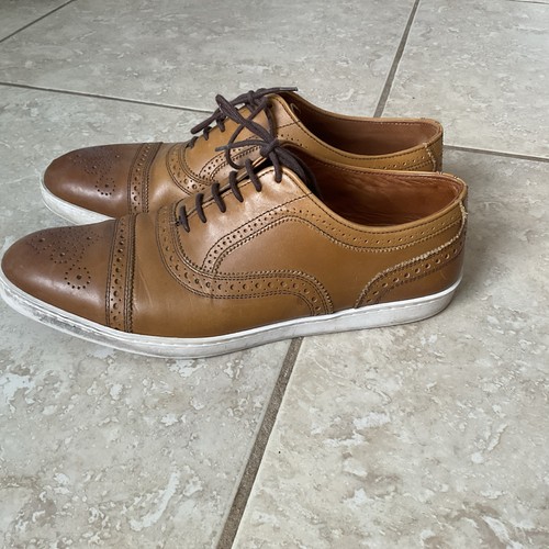 Allen Edmonds Strand Men's Sneaker Walnut Brown Leather, Size 9.5 | eBay