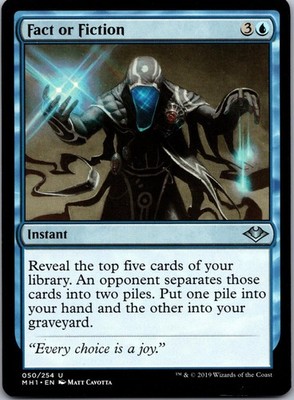 Fact or Fiction 50 Uncommon Modern Horizons Magic: The Gathering Lightly Played