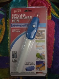 Tool Solutions Cordless Engraver Pen with Batteries, Engraves Glass, Wood, Metal