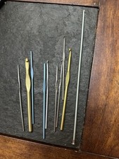 Lot of 10 Mixed CROCHET HOOKS needles - Vintage , Preowned