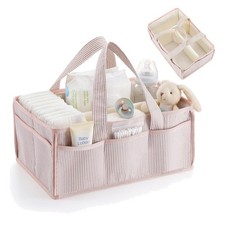 Baby Diaper Caddy, Stripe Diaper Caddy Storage Organizer, Stylish Large Tote ...