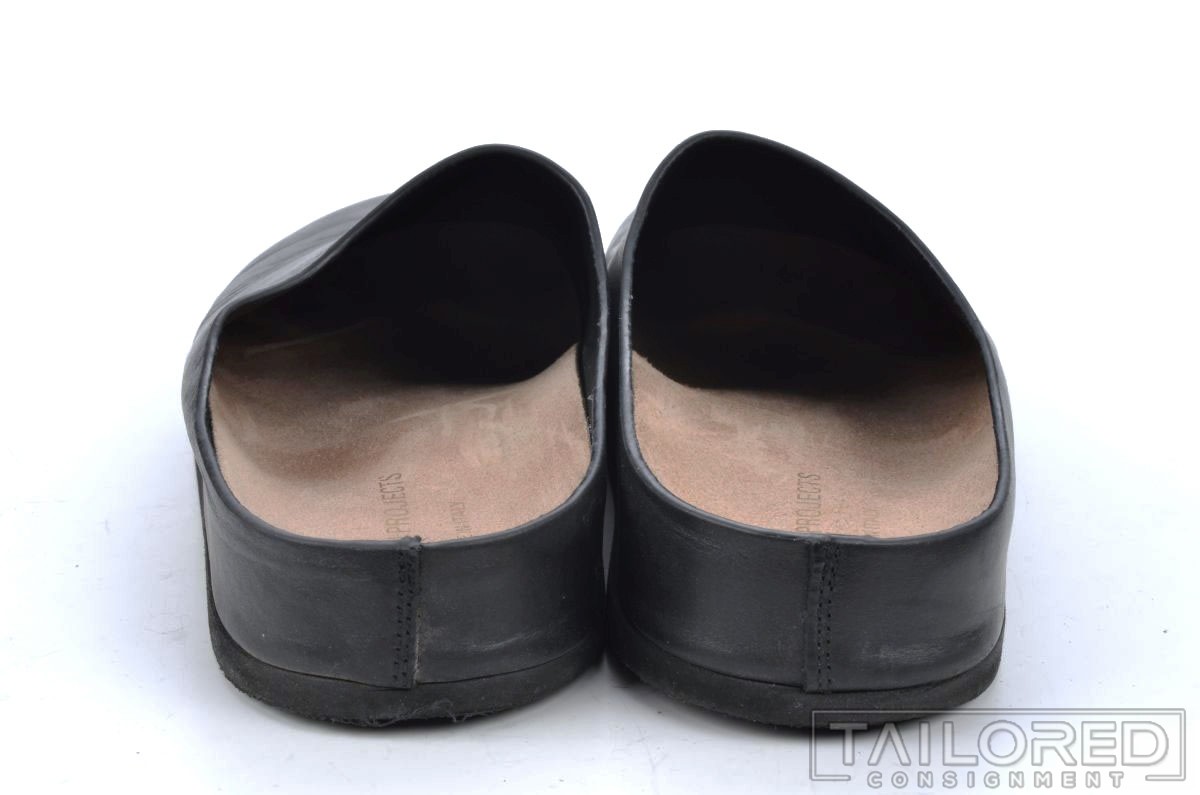 COMMON PROJECTS Solid Black Leather Mens Clog Mul… - image 3
