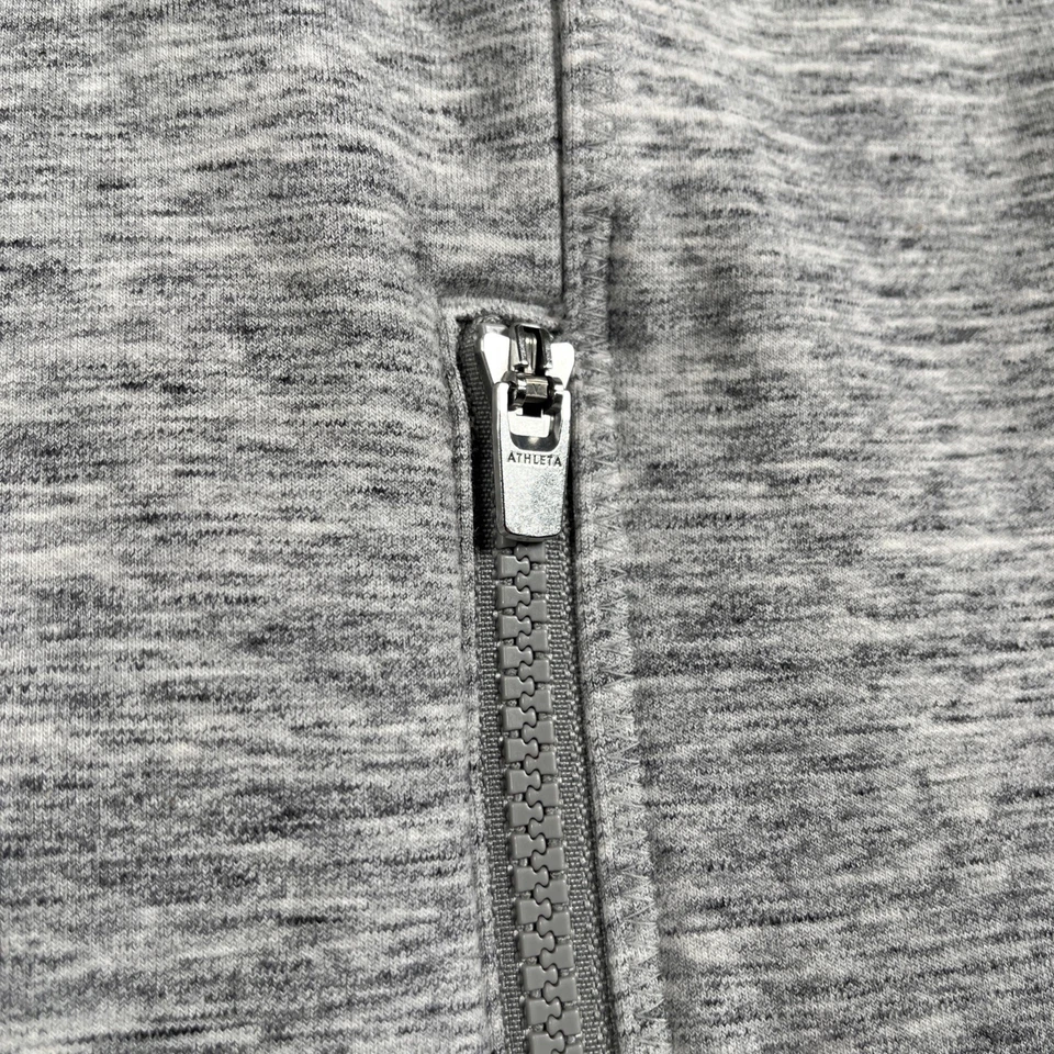 Athleta Victory Sudadera Vestido Mujer M Gris Atletismo Polar Cremallera Bolsillo Foto 2 de 4