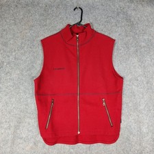 Swanndri Gilet Mens Size Medium Red Flexi Wool Vest Hiking Outdoor New Zealand