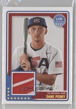 2023 Panini USA Baseball Stars & Stripes Material Gold 5/10 Dane Perry tj1