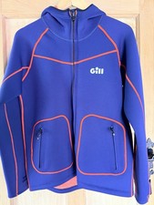 Gill Marine Neoprene Hoodie Size Small Mens / Unisex Navy Fleece Linned