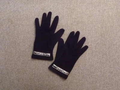 🌼 Gants Noir et Argenté- Isotoner - Photo 1/4