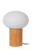 Tischleuchte Schlafzimmer Holz Glas Wohnzimmer BüRo 38 Cm E14 Nachttisch Lampe