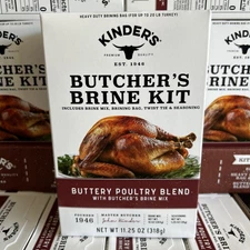 Kinder's Butcher’s Turkey Brine Kit 11.25 oz Buttery Poultry Cooking Blend NEW