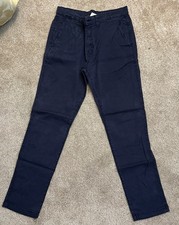 Classic Slim Fit Navy Men  s Chino Pants With Stretch 32x32