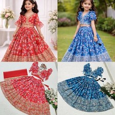 Readymade kids girls lehenga choli party wear eid indian girls designer dress