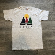 Vintage 90s Single Stitch T-Shirt Florida Adults Size M - Made in USA