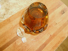 Aseda Glasbruk Heavy Sweden Seda Amber Brown Glass Hand Blown decanter — photo 5