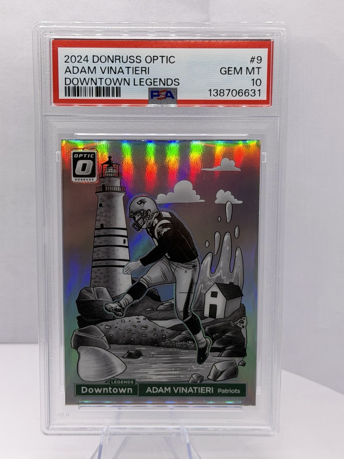 🔥 2024 Donruss Optic Adam Vinatieri Downtown Legends #9  PSA 10 Gem Patriots