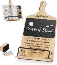 Cookbook Stand with Chalkboard Eraser, Birthday Gifts for Women Mom Wife Grandma