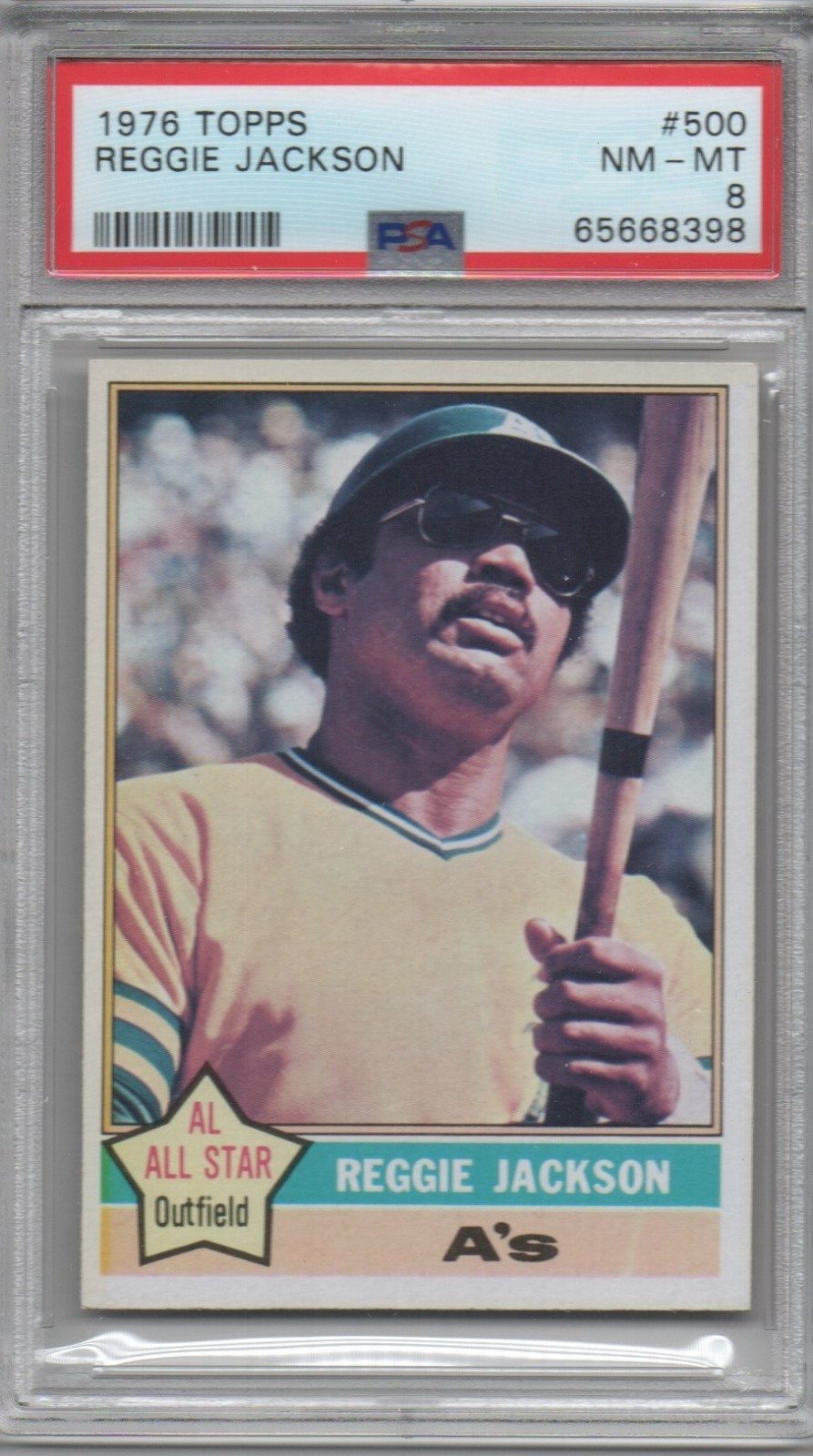 1976 Topps #500 Reggie Jackson PSA 8 NM-MT HOF