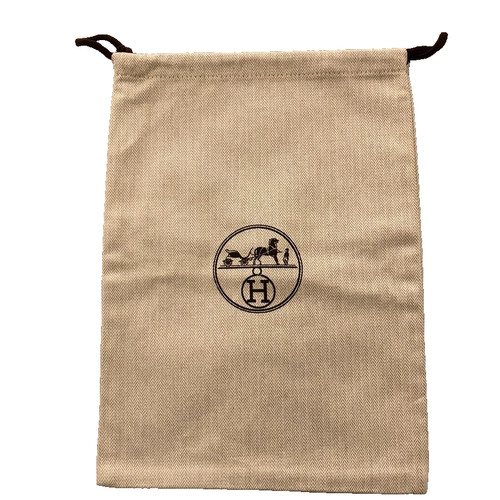 Hermes Dustbag Shoe Or Wallet Protection Drawstring Bag 9.5x13 Storage Gift