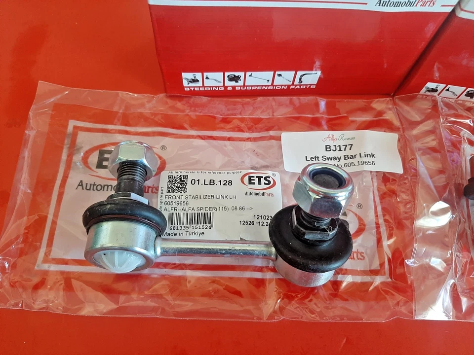 Juego de eslabones de barra estabilizadora delantera Alfa Romeo Spider serie 3 y 4 1986-hasta 1994 Foto 3 de 4