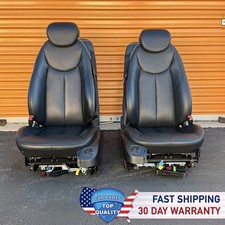 03-06 Oem Mercedes R230 Sl500 Front Left Right Seat Set Leather Black Designo